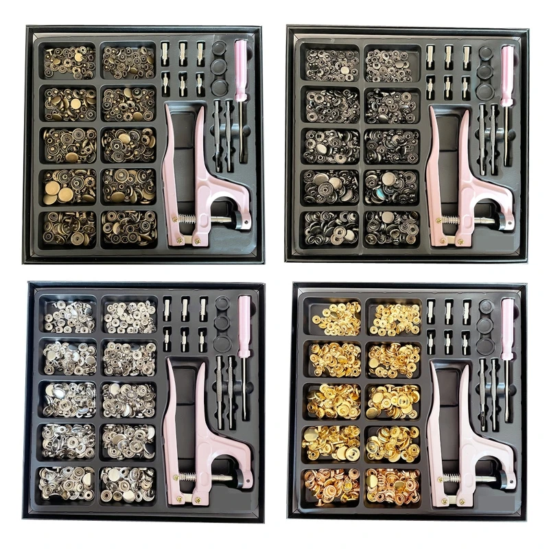 

100 Sets Round Fasteners Tools Decorative Clothing Button Press Studs