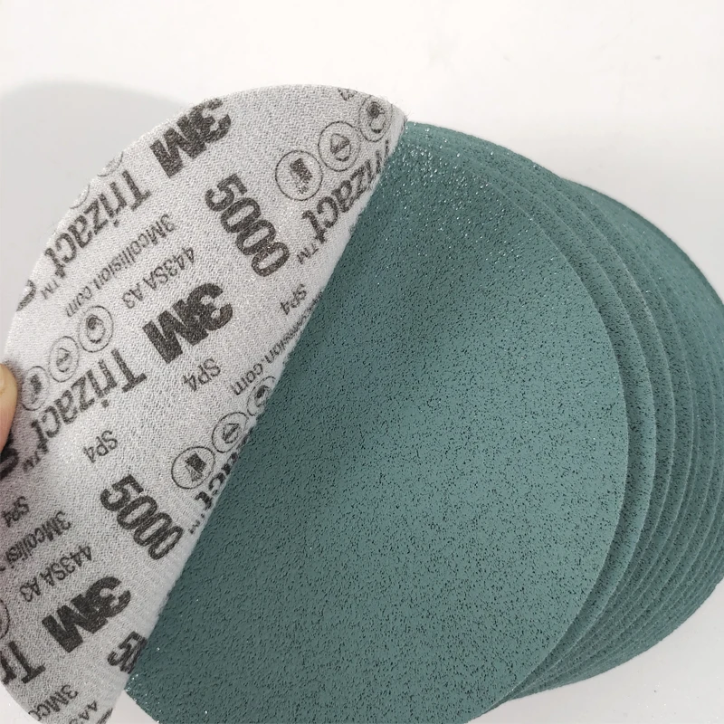 3M 30662 Trizact 폼 디스크 피라미드 사포 6 인치 152mm 자동차 연마 플로킹 디스크 미세 연마 5000 그릿 연마재