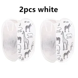 Large Capacity Cartoon Foldable Laundry Basket and Toy Storage Organizer (2pcs - white)
