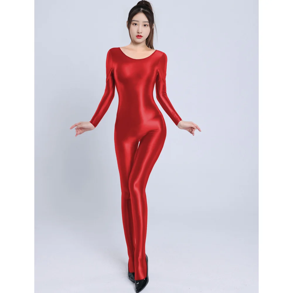 thumbnail image 1 of Body de cuerpo entero brillante sin costuras con busto unisex M XL, leotardo sexy y sexy, mono conjunto, mono de una pieza, 1 of 5