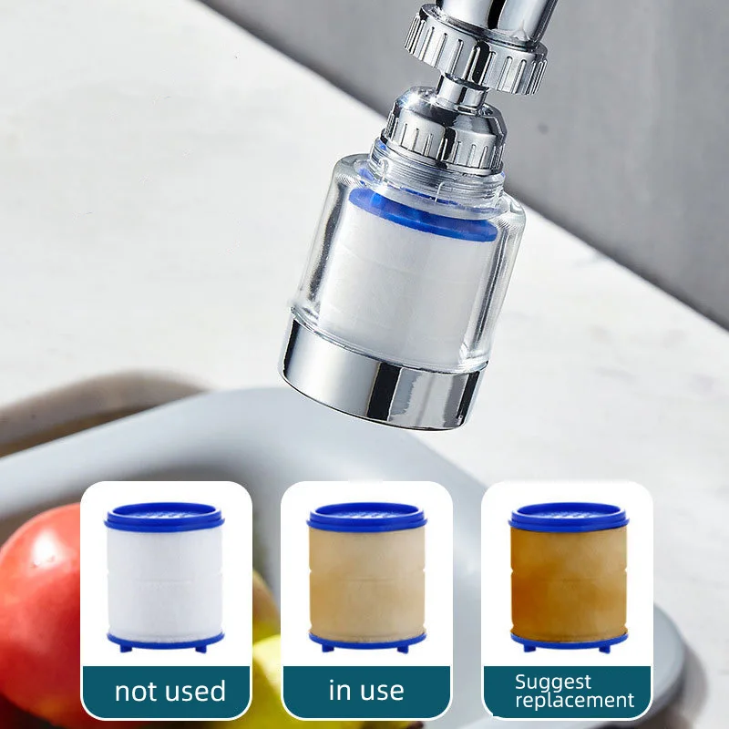 Houseeker Kitchen Faucet Filter Water Purifier  Electroplating Pre Filtration Water Tap Filter Replaceable Filter Cartridge