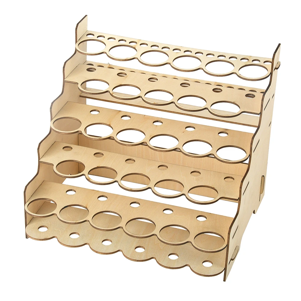DIY Module Paint Bottle Rack Epoxy Tool Multi-Layer Wooden Organizer Storage Stand Cabinet paint organizer