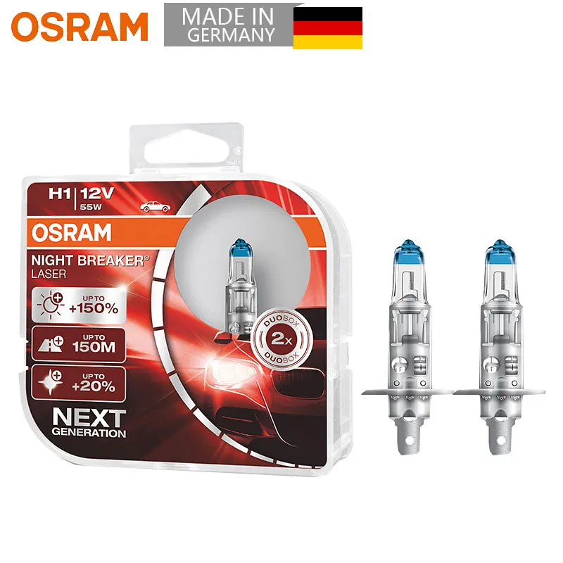 Ampoules Osram H1 12v NIGHT BREAKER LASER 55W 64150NL-HCB