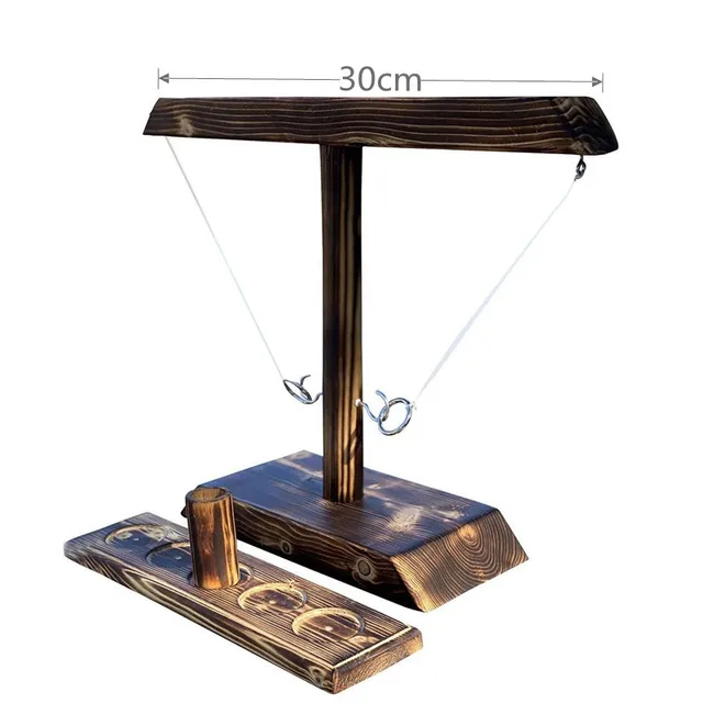Ring Toss Games for Kids Adults Home Party Drinking Games Fast-paced Handheld Wooden Board Games Shot Ladder Bundle Outdoor Bars WJ46-30CM-2