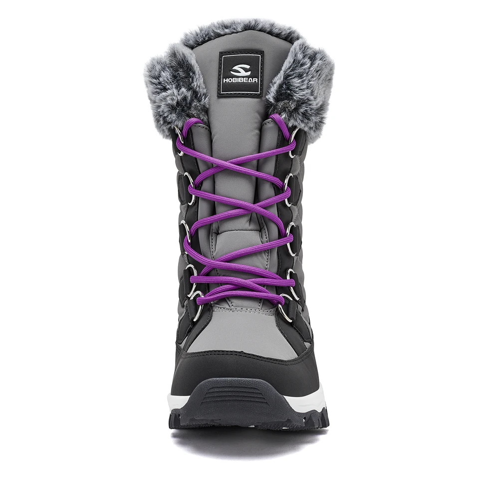 HOBIBEAR Kids Snow Boots - Waterproof Mid-Calf Winter Boots With Faux Fur Lining, Non-Slip Sole, Toddler To Big Kid Sizes - View #7