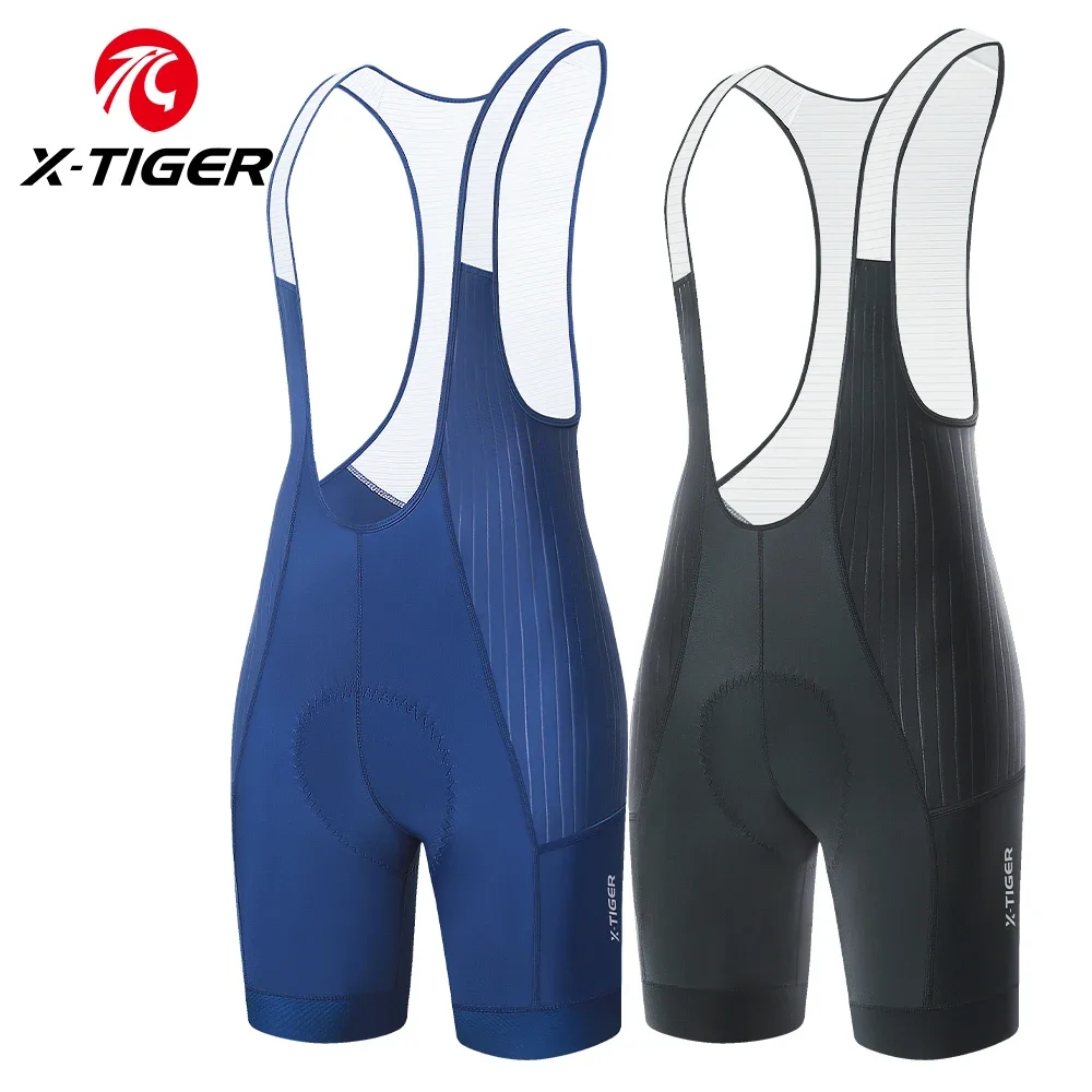 Cycling Bib Shorts Cycling Shorts X-TIGER Men's Pro Cycling Outdoor Shorts Summer Mesh Breathable Cool Pro Cycling Shorts High Density Foam Padded Road Bib