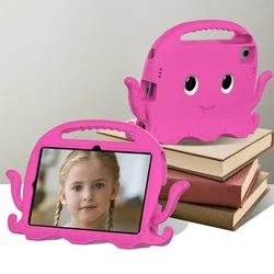 Durable EVA Kids Tablet Case with Cartoon Design - Shockproof Protective Cover for 11-Inch to 10.6-Inch Tablets (Rose)