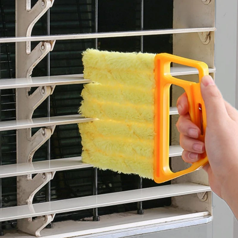 Limpiador de ventanas lavable, cepillo limpiador de polvo de microfibra para aire acondicionado veneciano, herramienta de limpieza de de ranura de ventana de 1 ud.|Brochas limpieza| - AliExpress