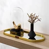 Nordic Gold Mirror Tray Light Luxury Home Jewelry Tray Rectangular Storage Tray Simple Table Decoration Ornaments Shooting Props 3