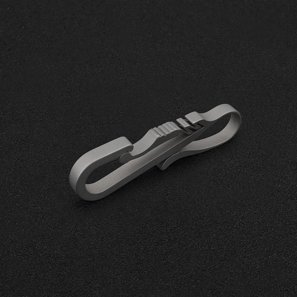 Key Chain Clip Titanium Alloy Curves Buckle Belt Portable Backpack Buckle Outdoor EDC Tool