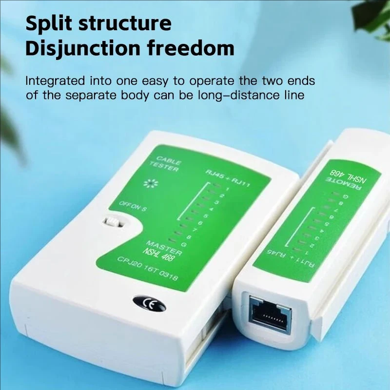 Network Cable Tester RJ45 Ethernet Cable Tester Lan Test Tool for Cat5 Cat6 CAT7 8P 6P LAN and RJ11 Telephone