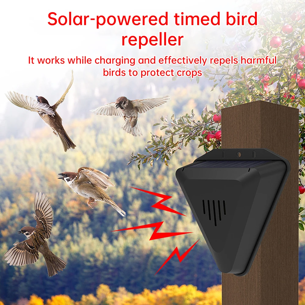 รูปสินค้า Solar Bird Scarecrow with Alarm 129dB