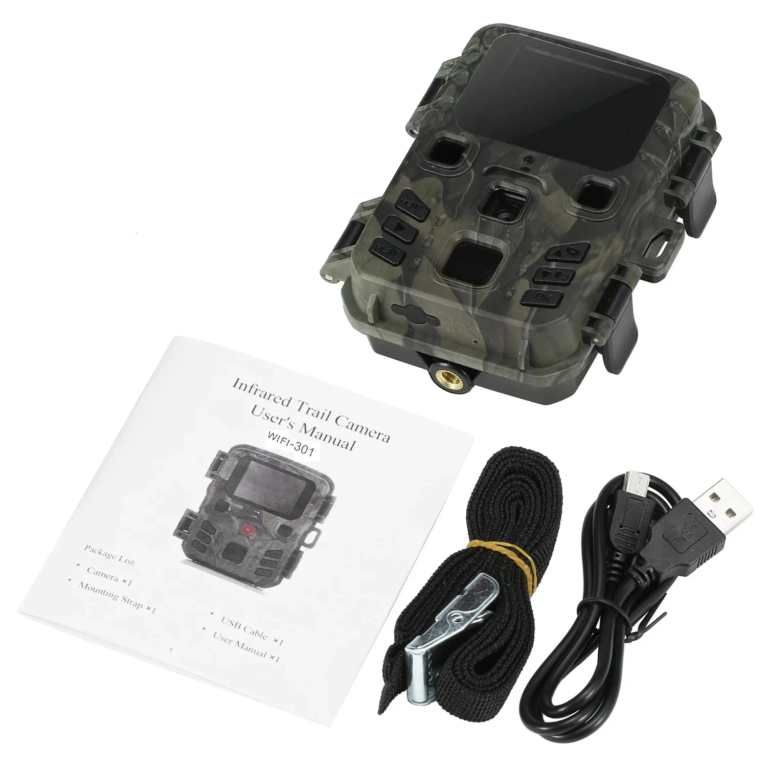 Outdoor Wifi Hunting Trail Camera APP Control Wireless Bluetooth Wifi301 24MP 1296P Night Vision Motion IP65Wildlife Traps Photo