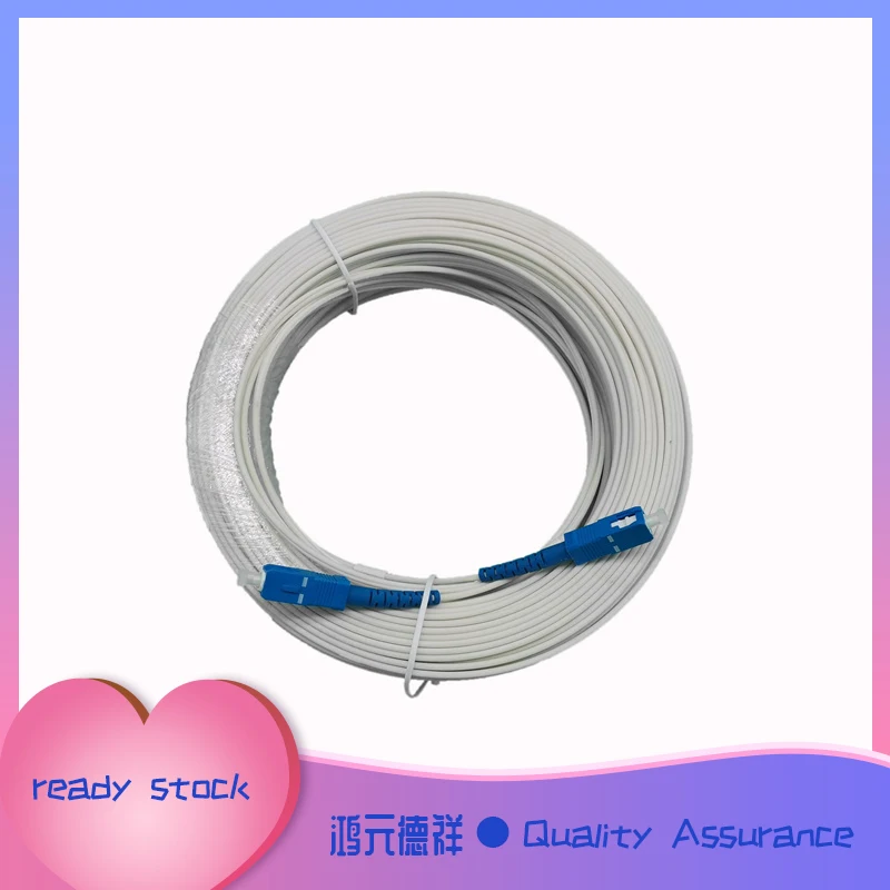 60M / 50M /40M   SC UPC-SC UPC Indoor Drop Fiber Cable Fiber Optic Patch Cord White Fiber Optical Cable indoor drop cable patch cord sc sc upc sm g657a white lszh 1core goodftth 1m 2m 3m 5m 10m 15m