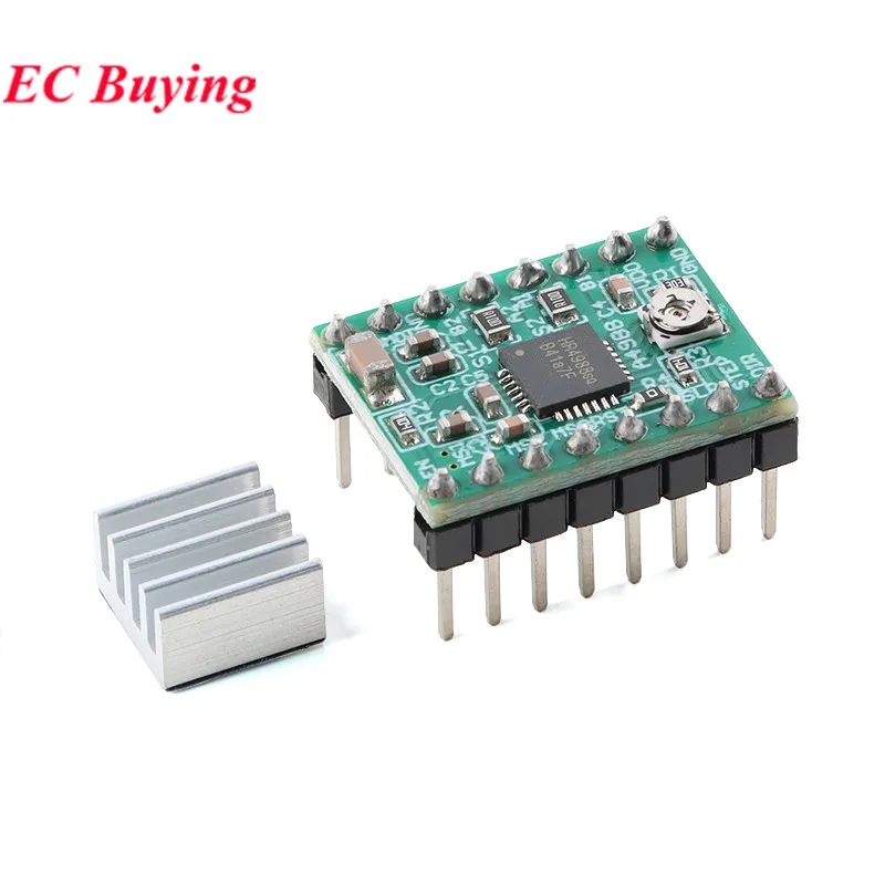10 Stück/1 Stück Reprap Schrittmotor-Treibermodul-Platine A4988 DRV8825 Motor-Clipfilter Kühlkörper für 3D-Drucker-Zubehör – Detail 2