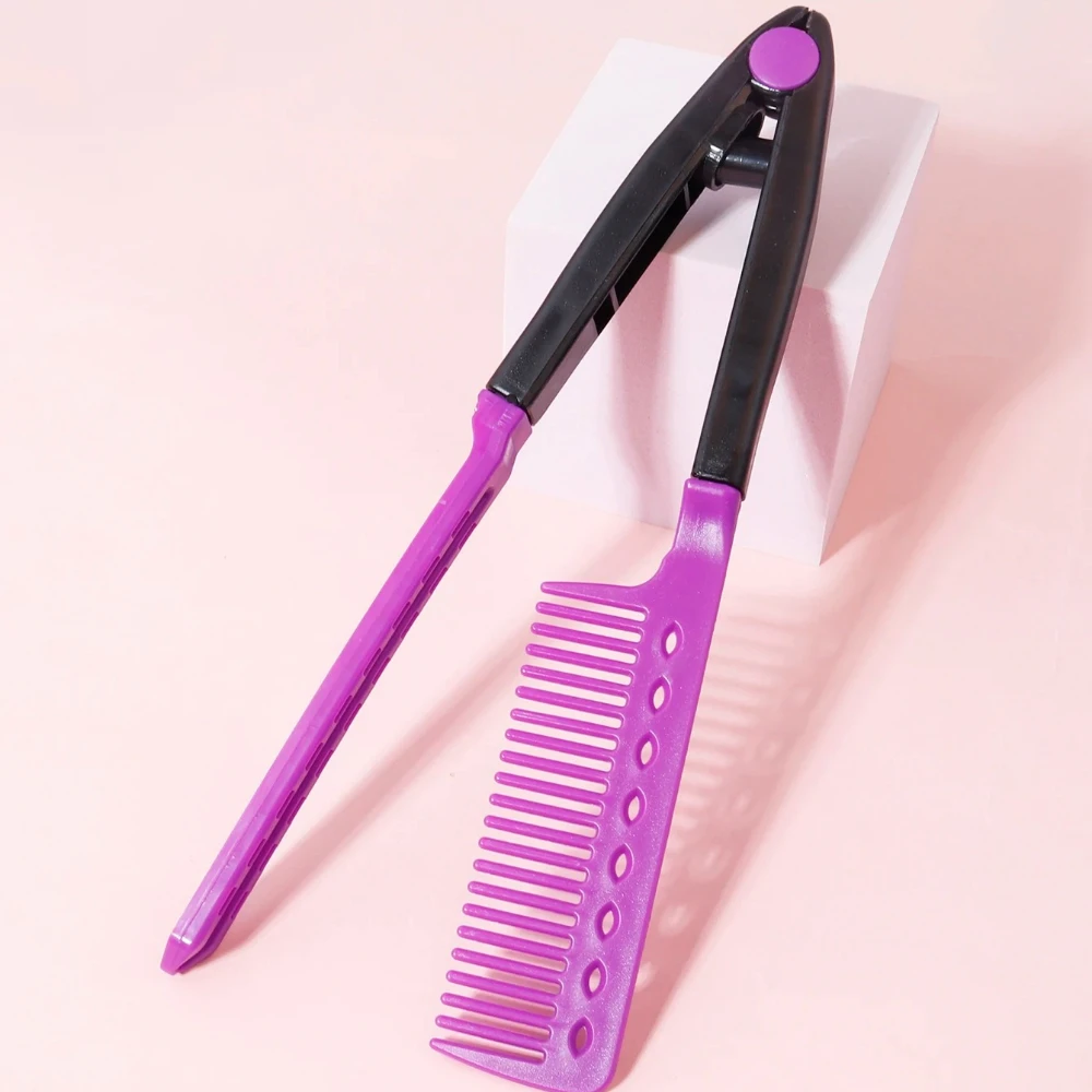 Spazzola per capelli lisci, piastra a V, per stirare i capelli, adatta per parrucchieri, speciale per parrucche di capelli veri - immagine 4