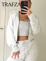 HH Women Solid Pant Sets Zipper Long Sleeve Coat Bomber Jacket + Drawstring High Waist Trousers Fashion Streetwear Suit - Image 5