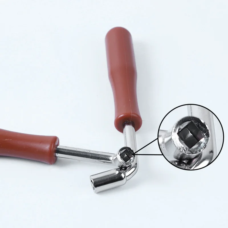 Piano tuning tool Brown Guzheng Piano Tuning Hammer L-shape Square Wrench Tuner Spanner Tip String Pin Repair Tool Chinese Zither