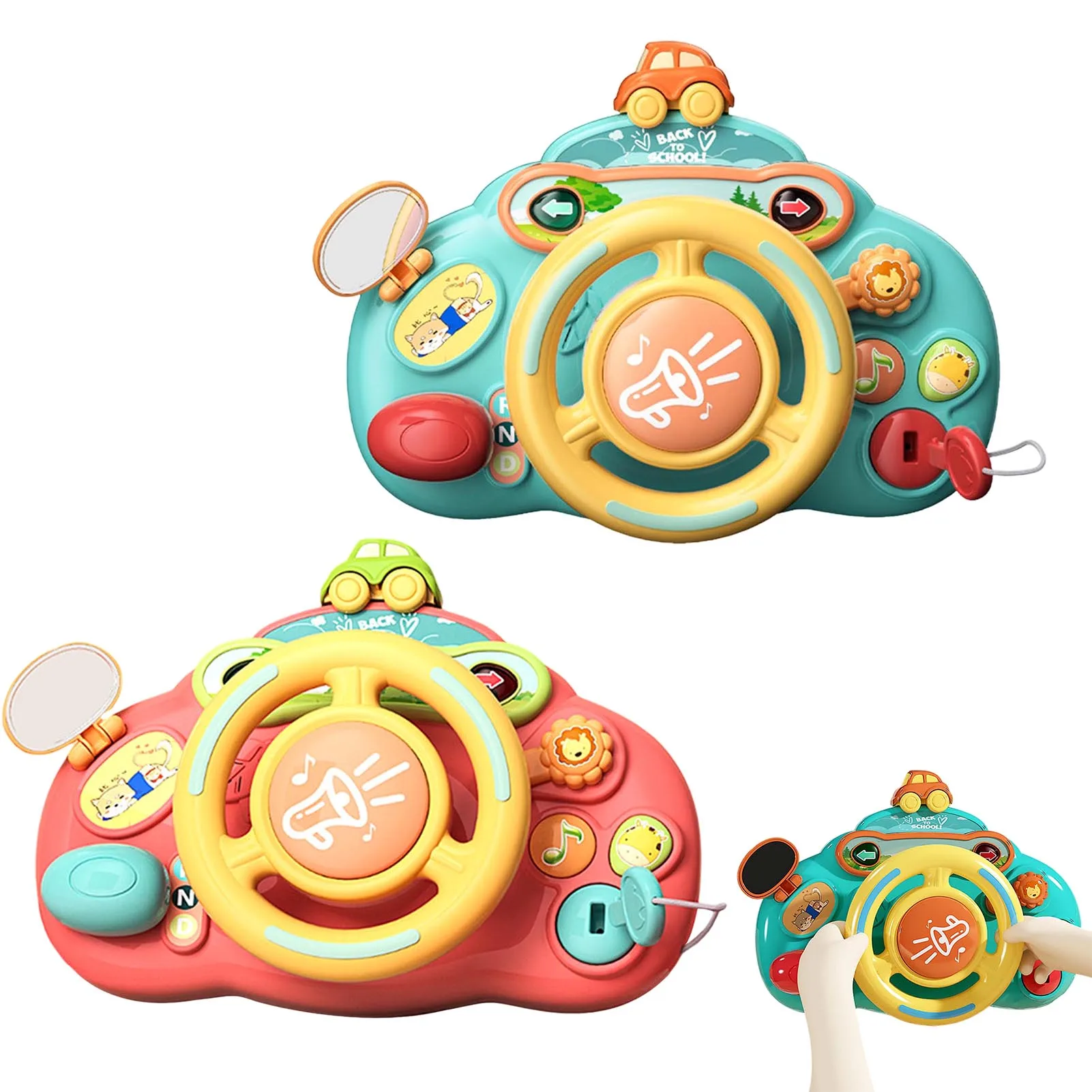 

Children Steering Wheel Driving Toy Interactive Learning Car Toy Racing Car Game Toys for Toddler Kids 3+ Sensory Toys