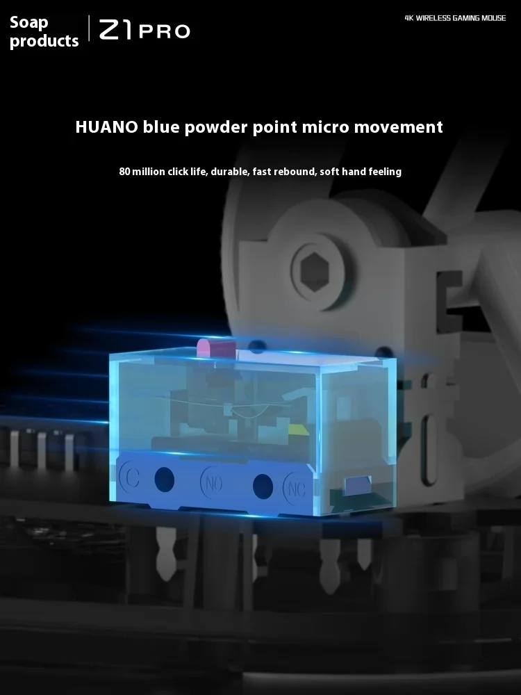 Zopin-ワイヤレスゲーミングマウスz1Pro,4K,3モード,paw3395, 2.4g