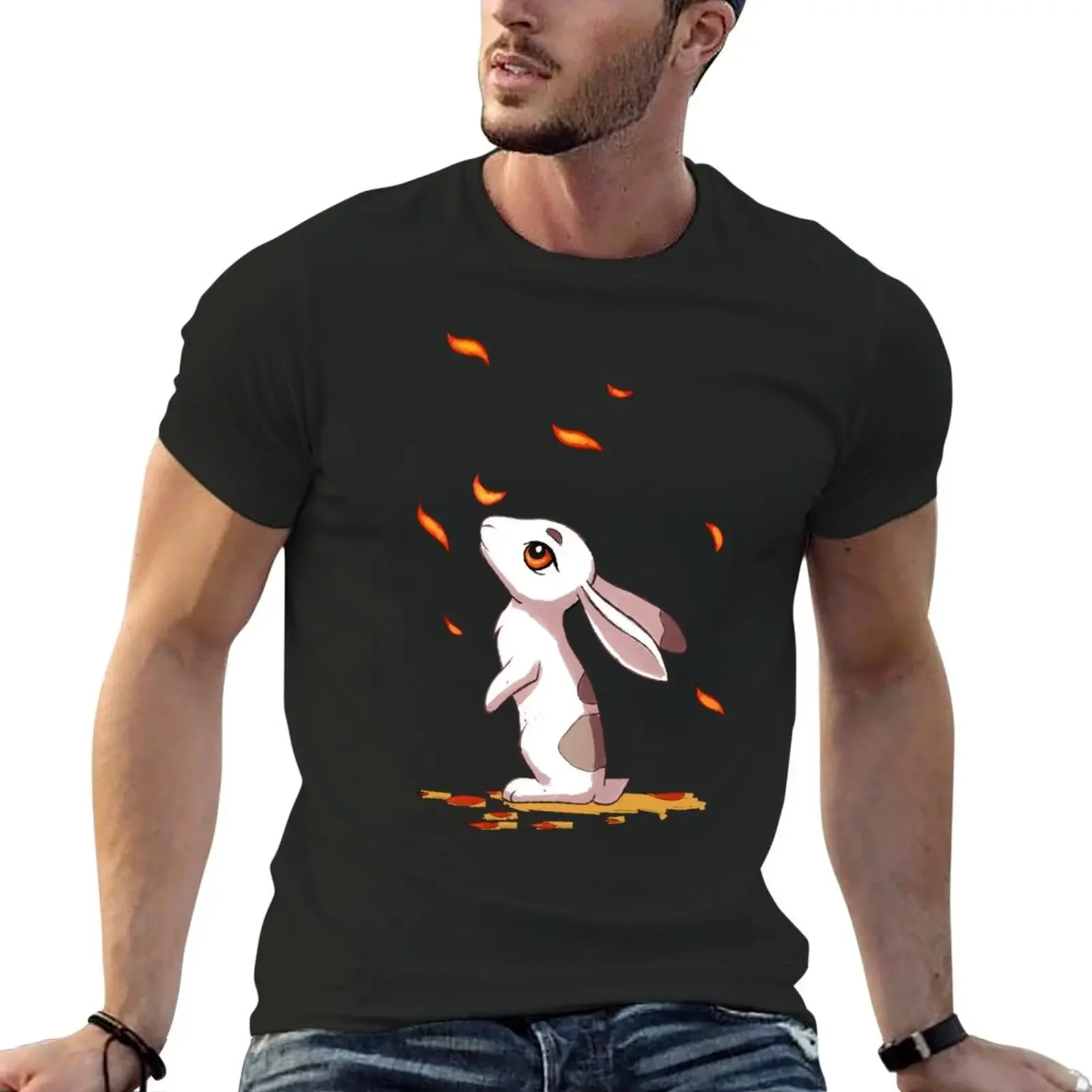 

Autumn Hare T-Shirt animal prinfor boys summer top Aesthetic clothing mens workout shirts