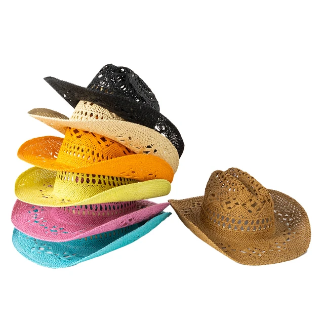 Cowboy hat Men's women's hollow-out jazz straw hat Men's summer hat Outdoor  fishing sun visor hat Men's beach hat - AliExpress