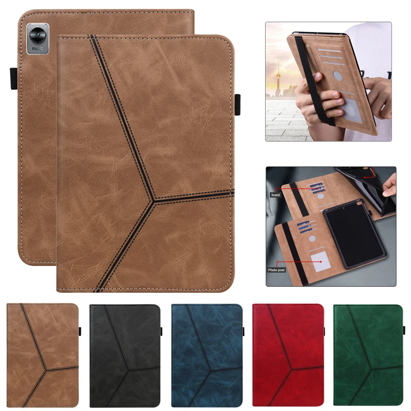 Per Realme Pad Mini Case Coque 8.7 Pollici Business Pu Leather Cover Per Funda Realme Pad Mini 8.7 "2022 Portafoglio Stand Cover
