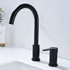 Free Shipping Faucet Bathroom WashBasin Sink Tap Solid Brass Dual Handles Bathtub Mixer Tap 2 Holes Basin Faucet Set 2