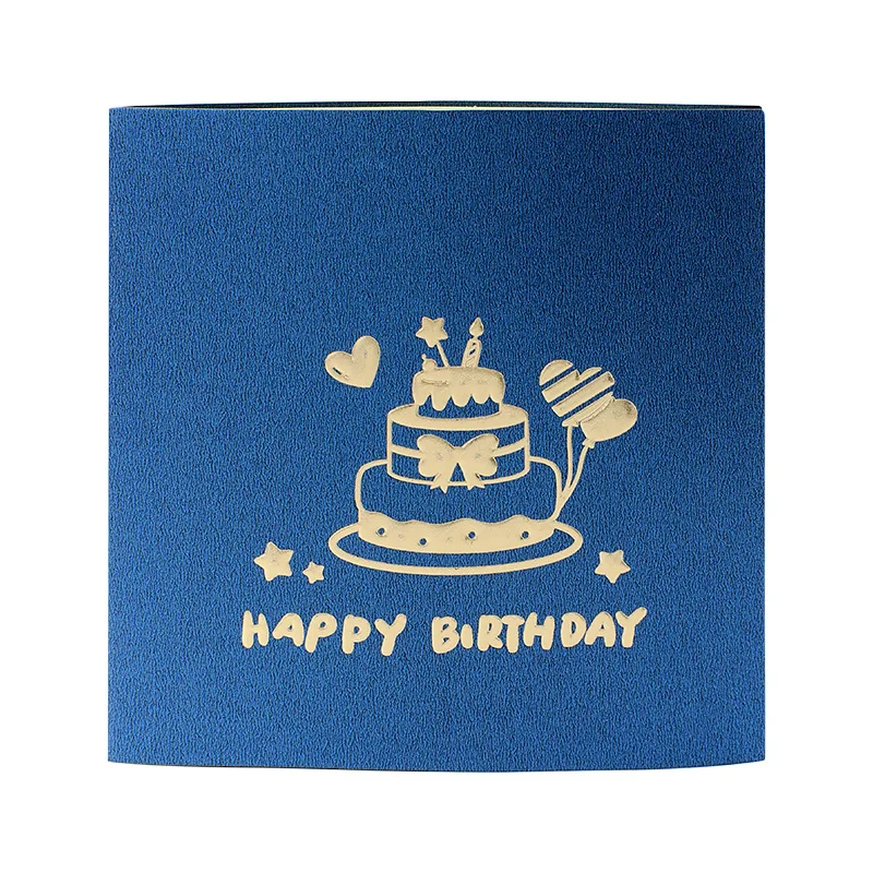 3D Pop Up Birthday Greeting Cards, Auto Play Music Warm LED Light Birthday Cake Card, Gifts For Mom Wife Sister Boy Girl Friends