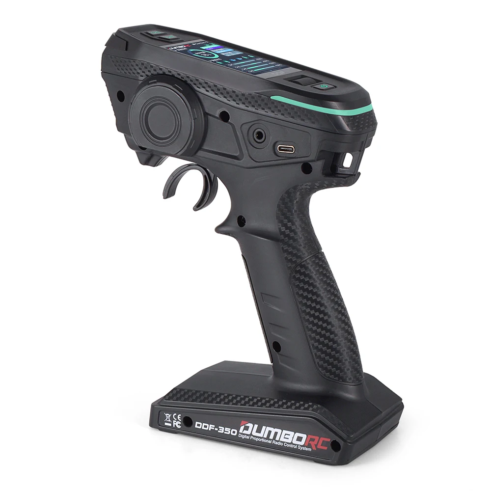 DUMBORC DDF-350 송신기 (수신기 포함) RC 자동차 보트 탱크 LCD FHSS 시스템 용 2.4G 10CH 디지털 라디오 원격 컨트롤러