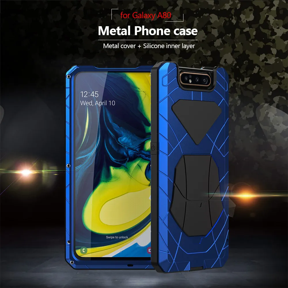 Imatch Phone Cases For Samsung Galaxy A50 A70 A80 A90 A71 A51 A53 M31 A54 Hard Aluminum Metal Cover Heavy Duty Shockproof Case