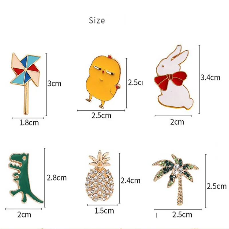 Diversity Random Badges Cute Personalized Badge Fashion Pins Accessorie For Cartoon Clothes Bag Metal Pins Set 5/10PCS metal pins