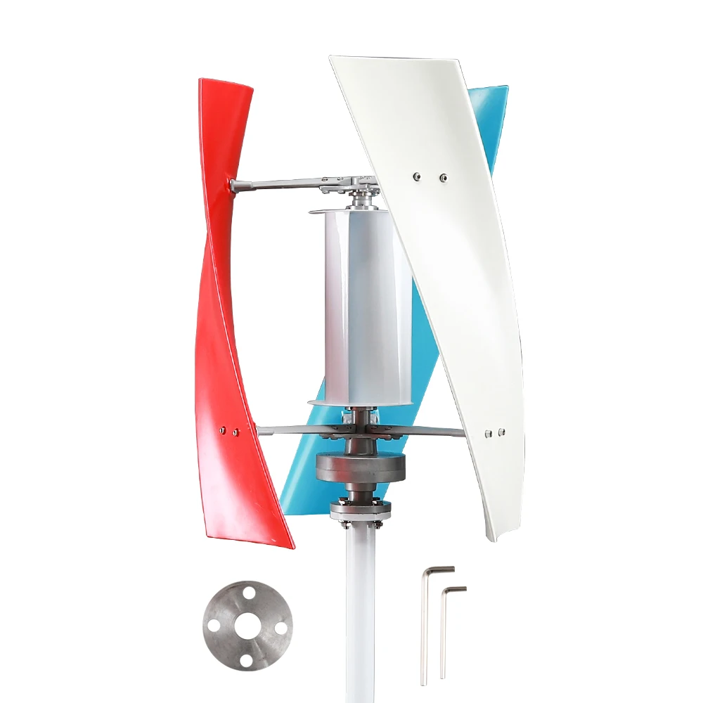 Спиральный ветрогенератор вертикальной турбины, 2000 Вт, 3000 Вт, 12 В, 24 В, альтернатива свободной энергии, ветряная мельница с гибридным контроллером MPPT для домашнего использования