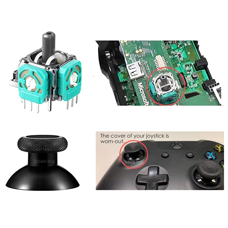 DATA FROG 3D Analog Stick LB RB Bumper Trigger Button For Xbox One Slim Controller For Xbox One S Controller Repair Accessories