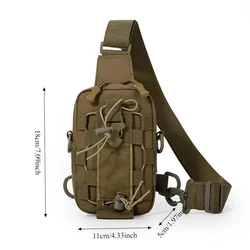 Multifunctional Tactical Chest Bag - Outdoor Fanny Pack & Hiking Messenger Bag (Khaki)