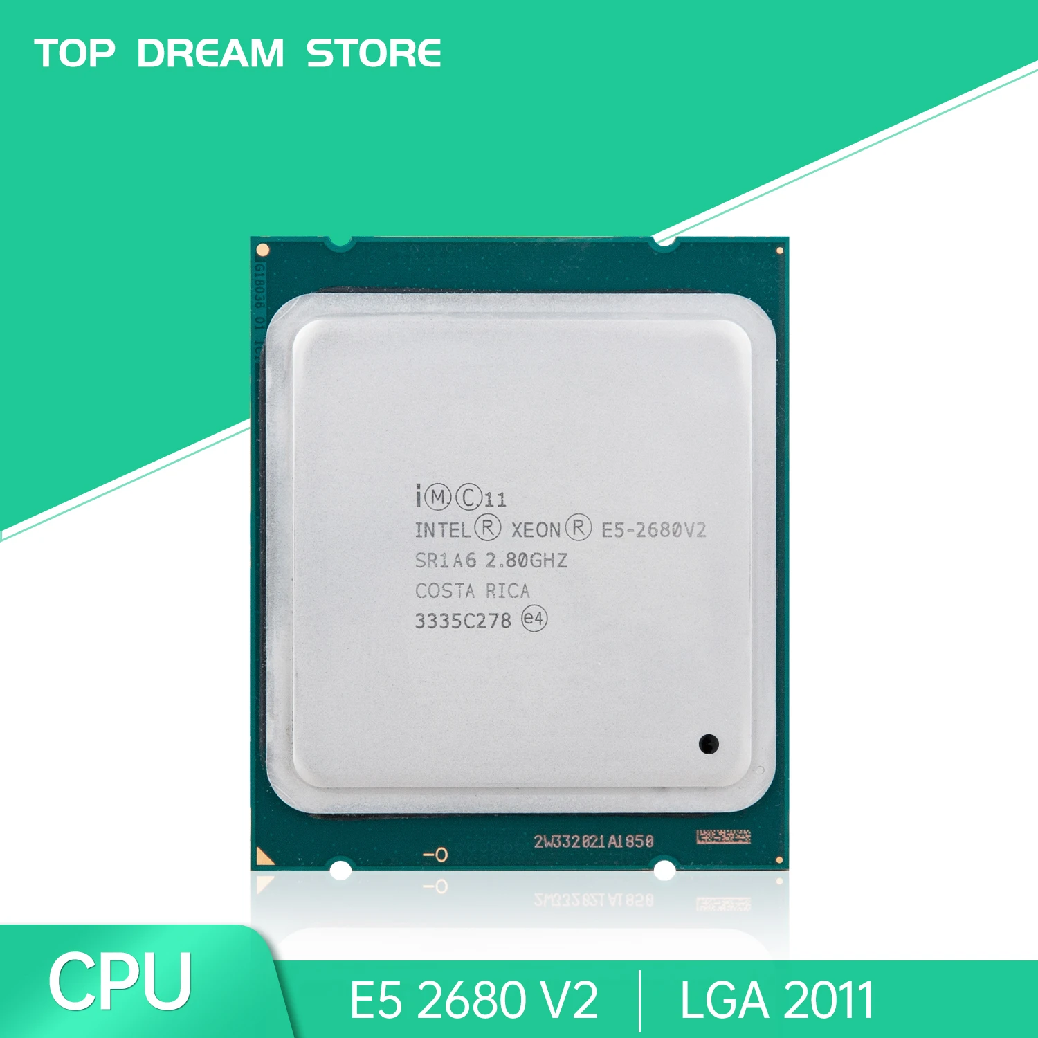 Intel Xeon Processor E5-2680 V2 E5 2680 V2 CPU 2.8GHZ LGA 2011 SR1A6 10 Core Desktop processor e5 2680V2 cpu core