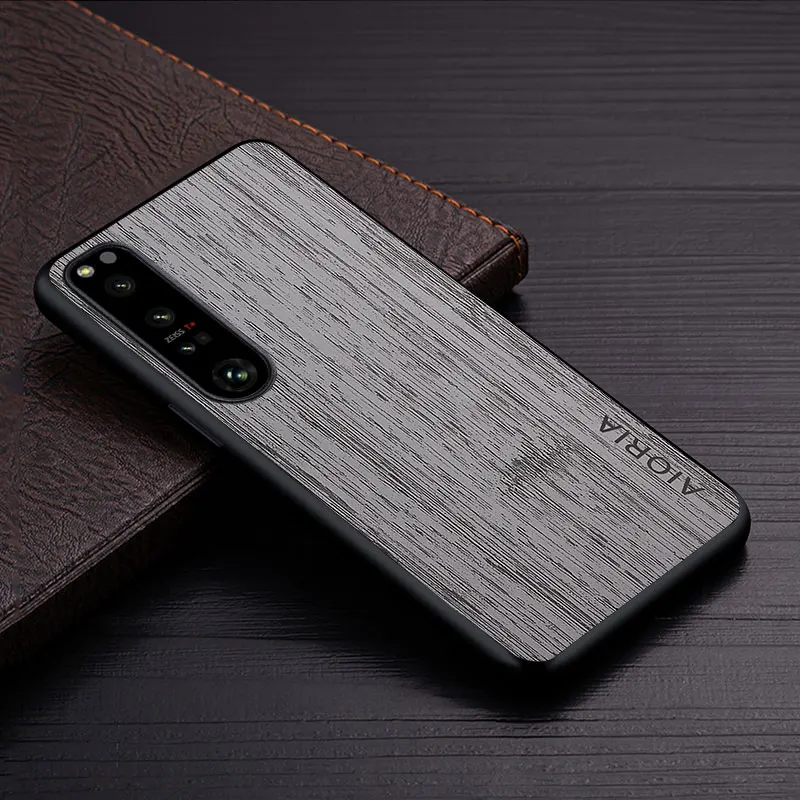 Luxury Bamboo Wood Pattern Leather Phone Case