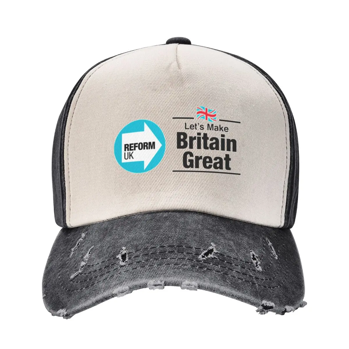 

Reform UK - Make Britain Great Gift Young A Washed Baseball Cap Hat