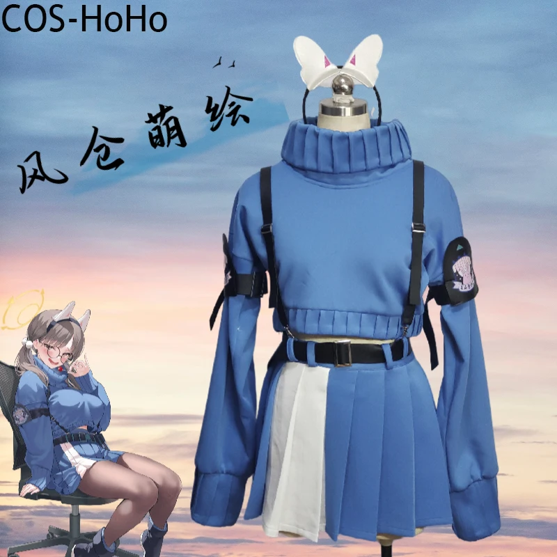 

COS-HoHo, голубой архив, Kazekura Moe, игровой костюм, милая Женская одежда для ролевых игр на Хэллоуин, любого размера
