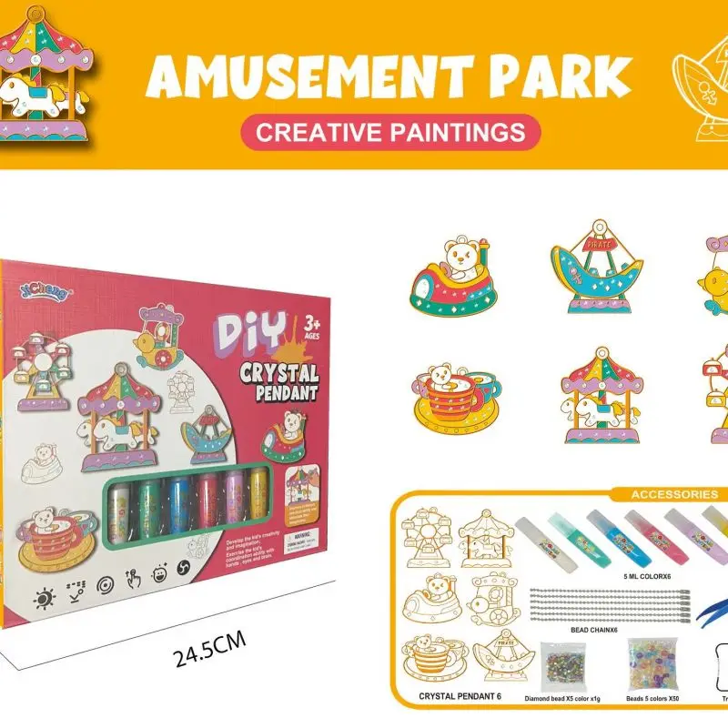 DIY Crystal Paint Arts and Crafts Set Children Crystal Glue Painting  Children Bake Free Crystal Glue Painting for Boys Girls - AliExpress