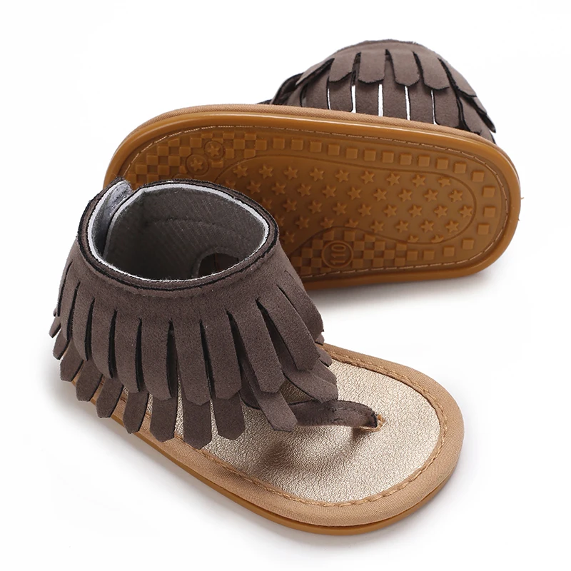 Sommer Neue Damen Baby Sandalen mit Quaste Design weiche Sohlen Babyschuhe 0-12 Monate Baby Wanderschuhe – Detail 21