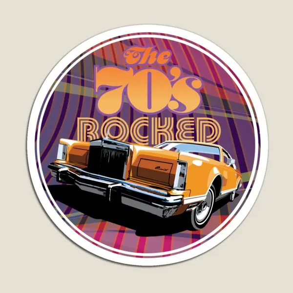 

1970 Is Lincoln Continental Magnet Children Stickers Baby Cute Home for Fridge Organizer Colorful Kids Toy Refrigerator Decor
