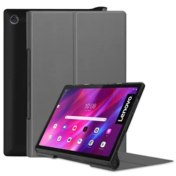 Magnetic Stand Tablet Holder with Case Cover and Bonus Gift Pen for Yoga Tab5  YT - X705 (Gray)