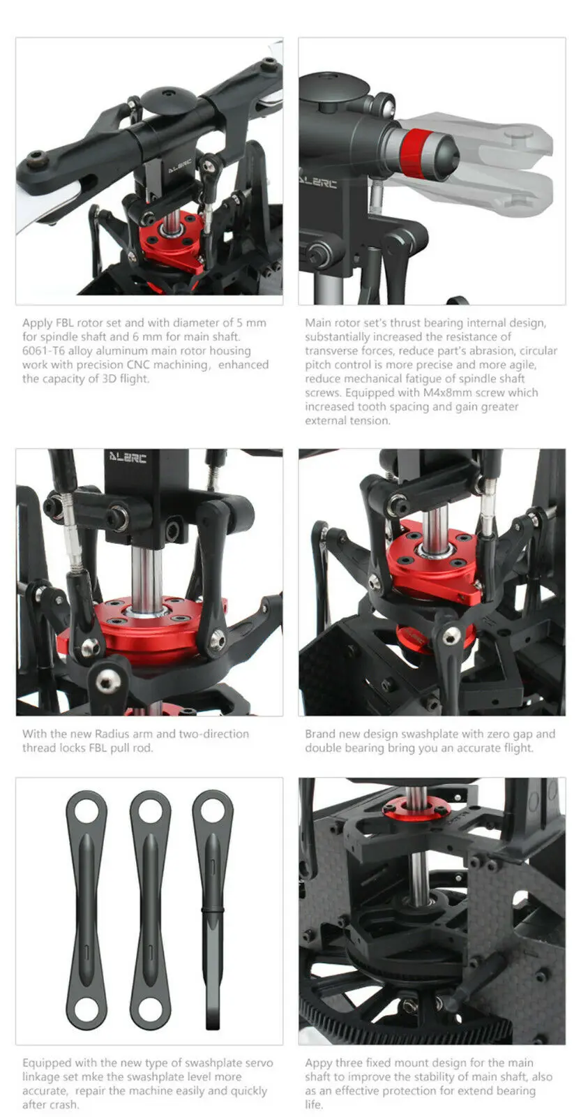 2.4G 6CH 3D ALZRC-Devil X360 FBL ヘリコプター キット (キャノピーと