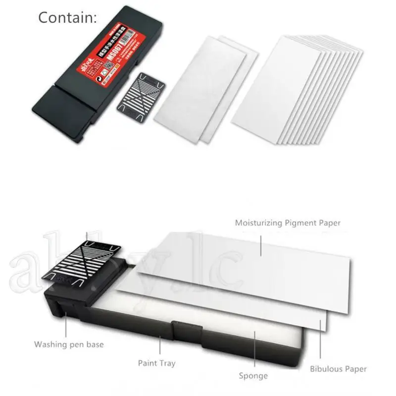 Hand Coated Model Wet Palette Paint Brush Water Based Acrylics Moisturizing Tray Dedicated Bibulous Moisturize Pigment Paper painting stand
