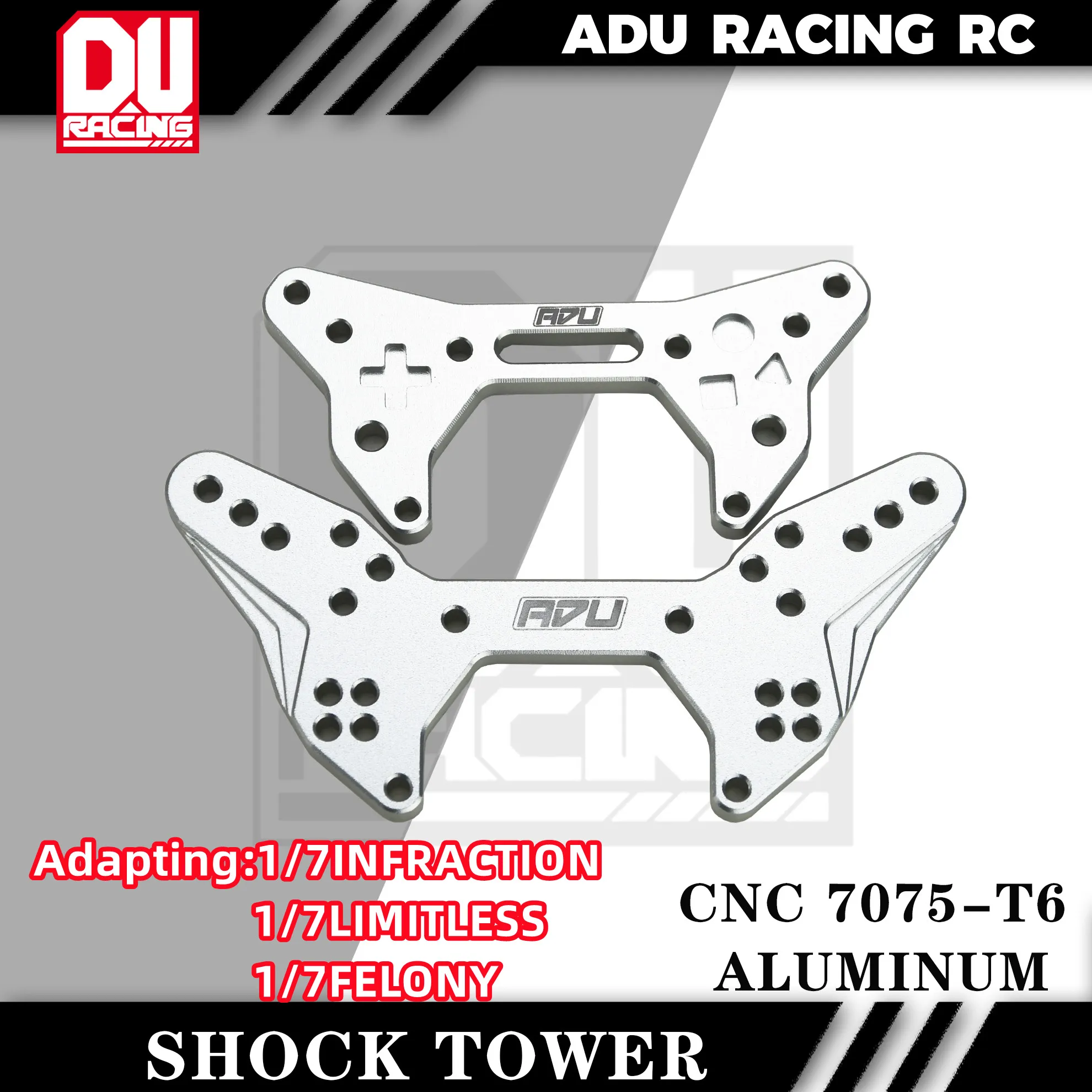 

ADU Racing FRONT REAR SHOCK TOWER CNC 7075-T6 ALUMINUM FOR ARRMA 6S 1/7INFRACTION LIMITLESS FELONY