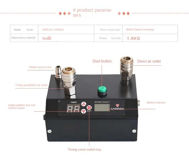 B363 110V /220V Helium ballon inflator hochzeit geburtstag party airborne  werkzeug elektrische helium luft pumpe