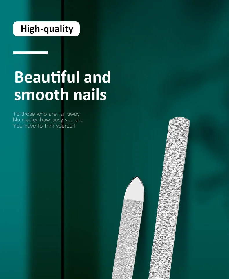 Description Picture 2 of itemOuriner High-Quality Double Sided Nail Files Stainless Steel Manicure Pedicure For Professional Finger Toe Nail Care Tools