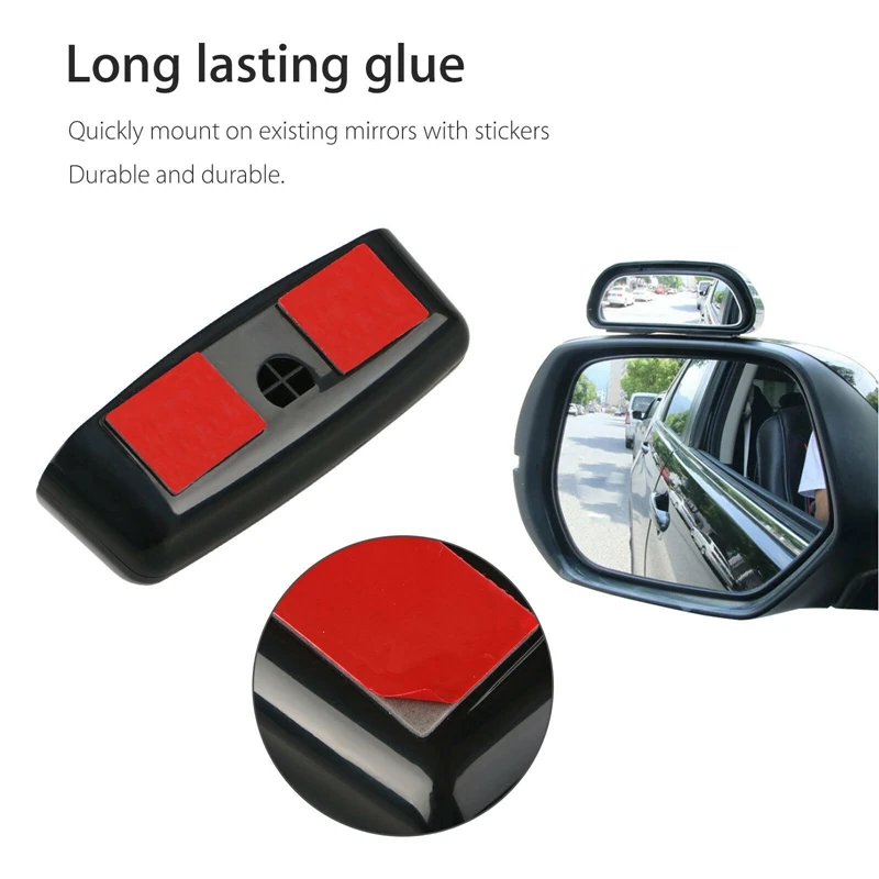 Rear View Mirror 360 Degree Adjustable Wide Angle Side Rear Mirror Blind Spot Convex Mirrors for Car Reverse Parking Auxiliary