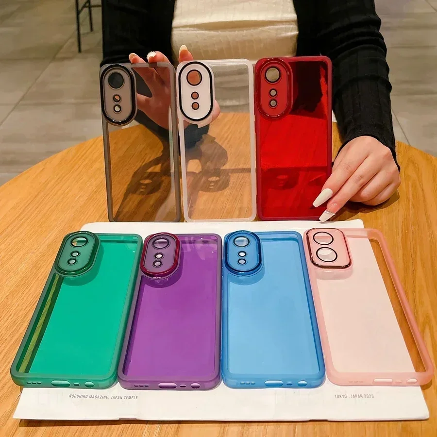 Transparent Protective Phone Case with Camera Lens Film Cover